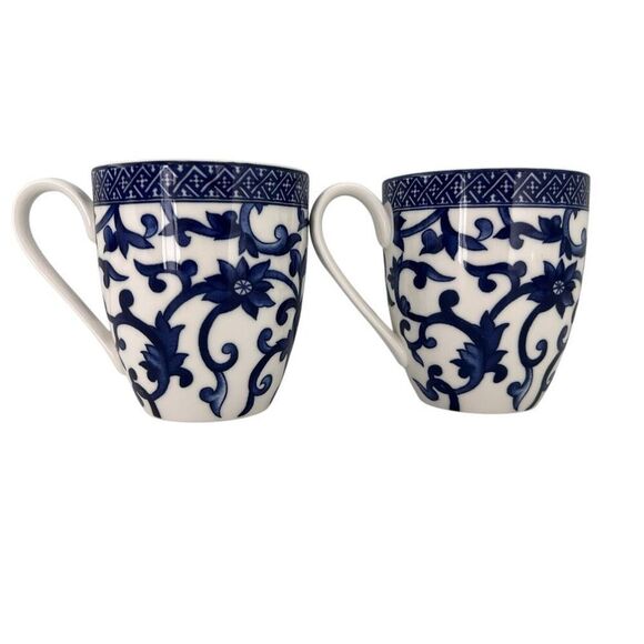 New x2 Ralph Lauren Blue Mandarin Cups Mugs - Picture 5 of 5